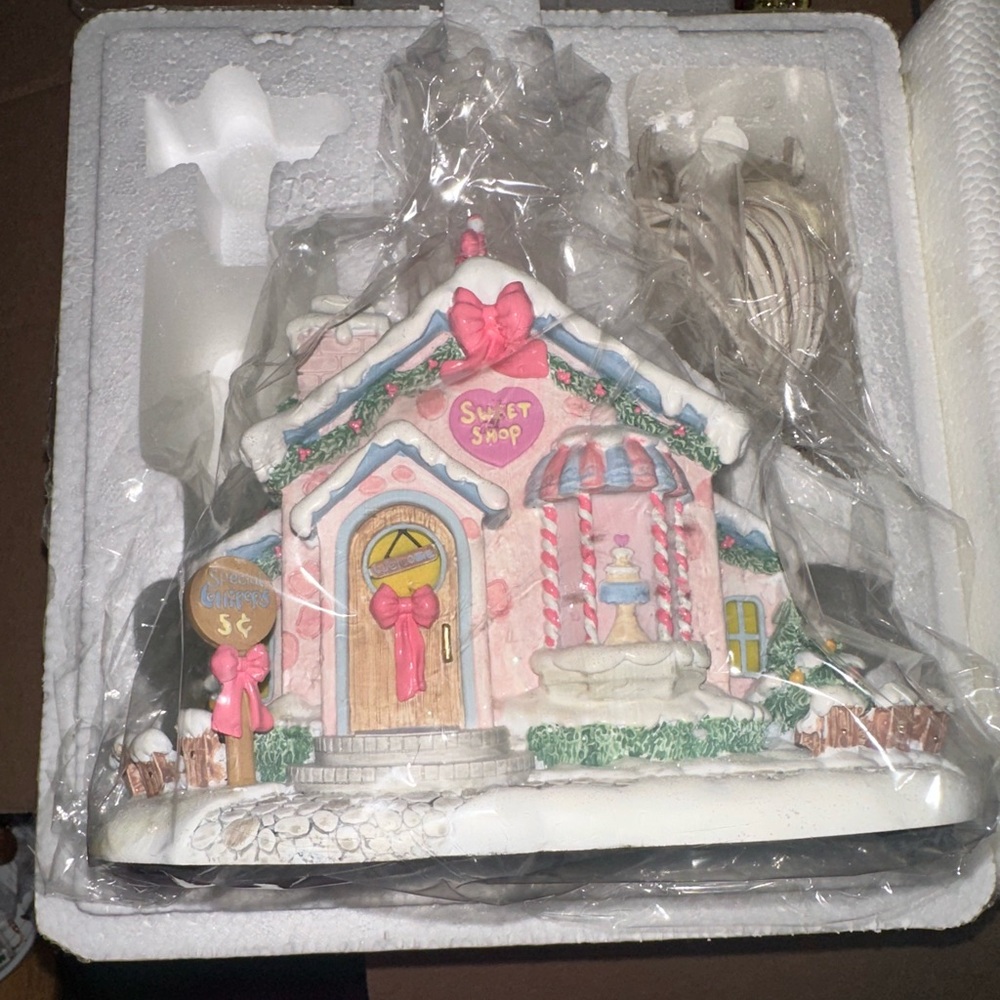 Precious Moments Sweet Shop Holiday Decor - Pink and White